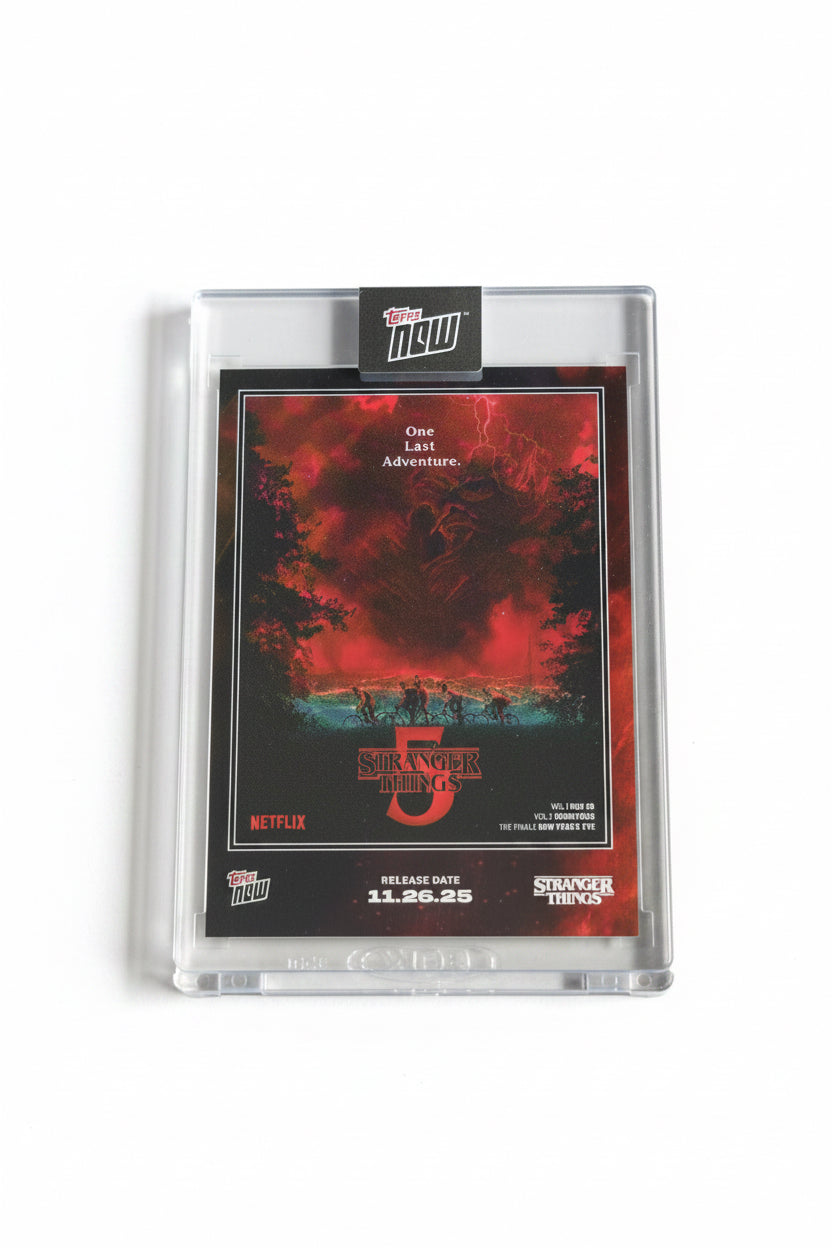 Topps Now Stranger Things 2025 Stra-SP01 Short Print – Detailansicht der Kartenillustration

