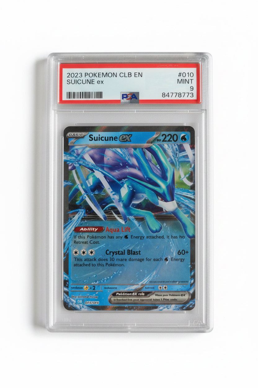 Pokémon TCG Classic 2023 – Suicune ex 010/034 CLB Holo Rare, PSA 9 (Mint)
