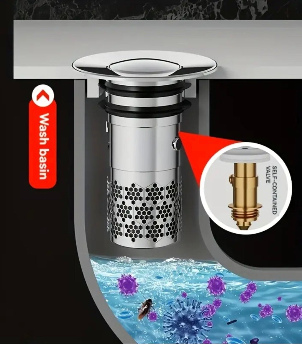 Edelstahl Haarfänger Ablaufstopfen für 3,3-4cm Öffnung
