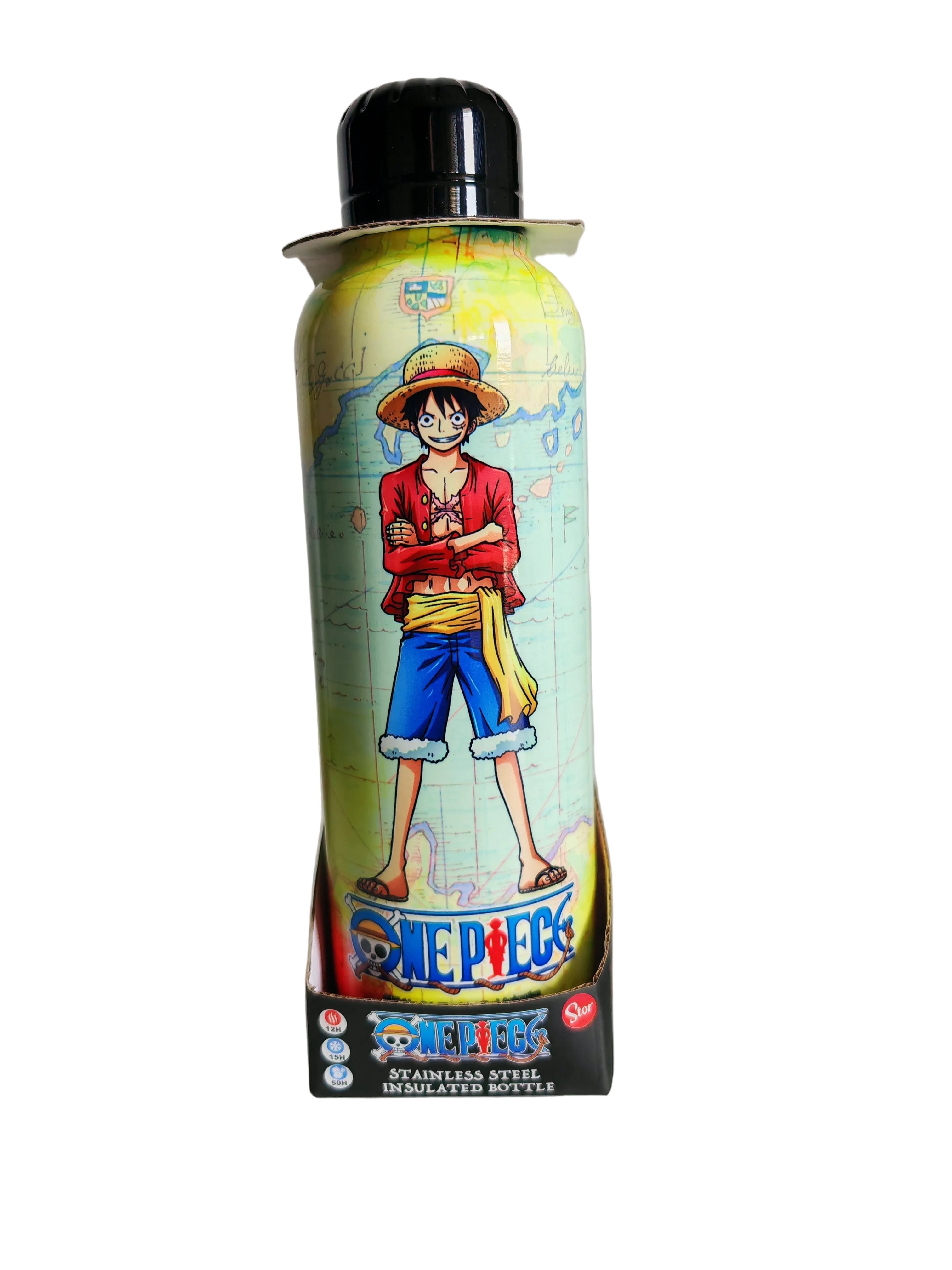 One Piece Edelstahl-Trinkflasche mit Monkey D. Ruffy Motiv, 500 ml, offiziell lizenziert