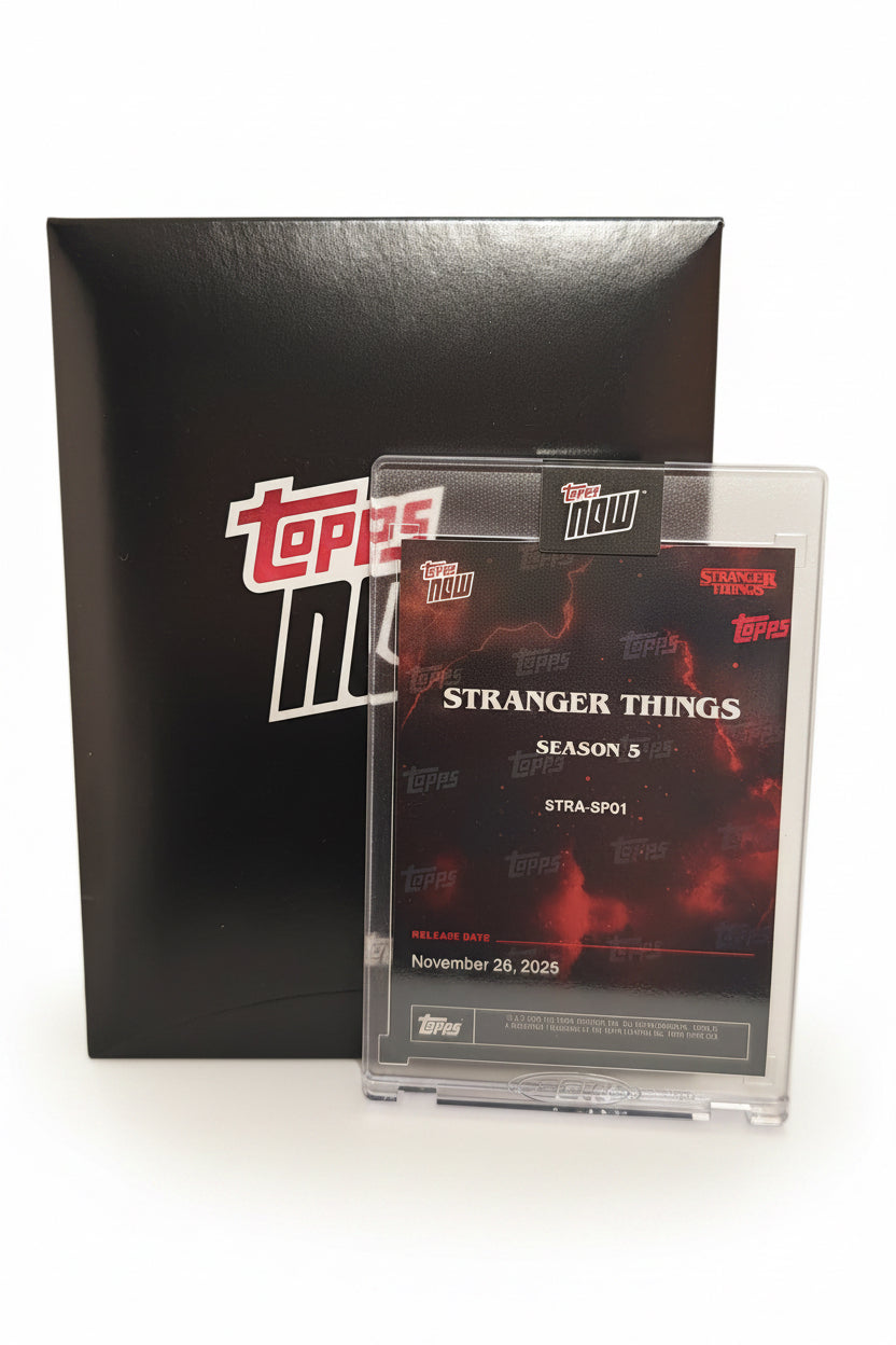Topps Now Stranger Things 2025 – Stra-SP01 Short Print – Rückseite der Sammelkarte
