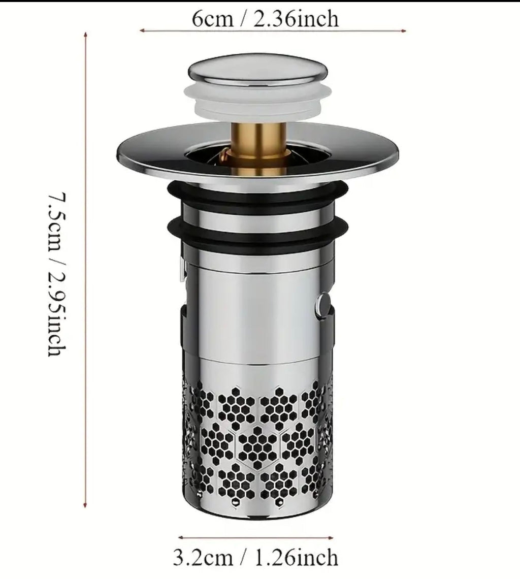 Edelstahl Waschbecken Ablaufstopfen mit Pop-Up Funktion
