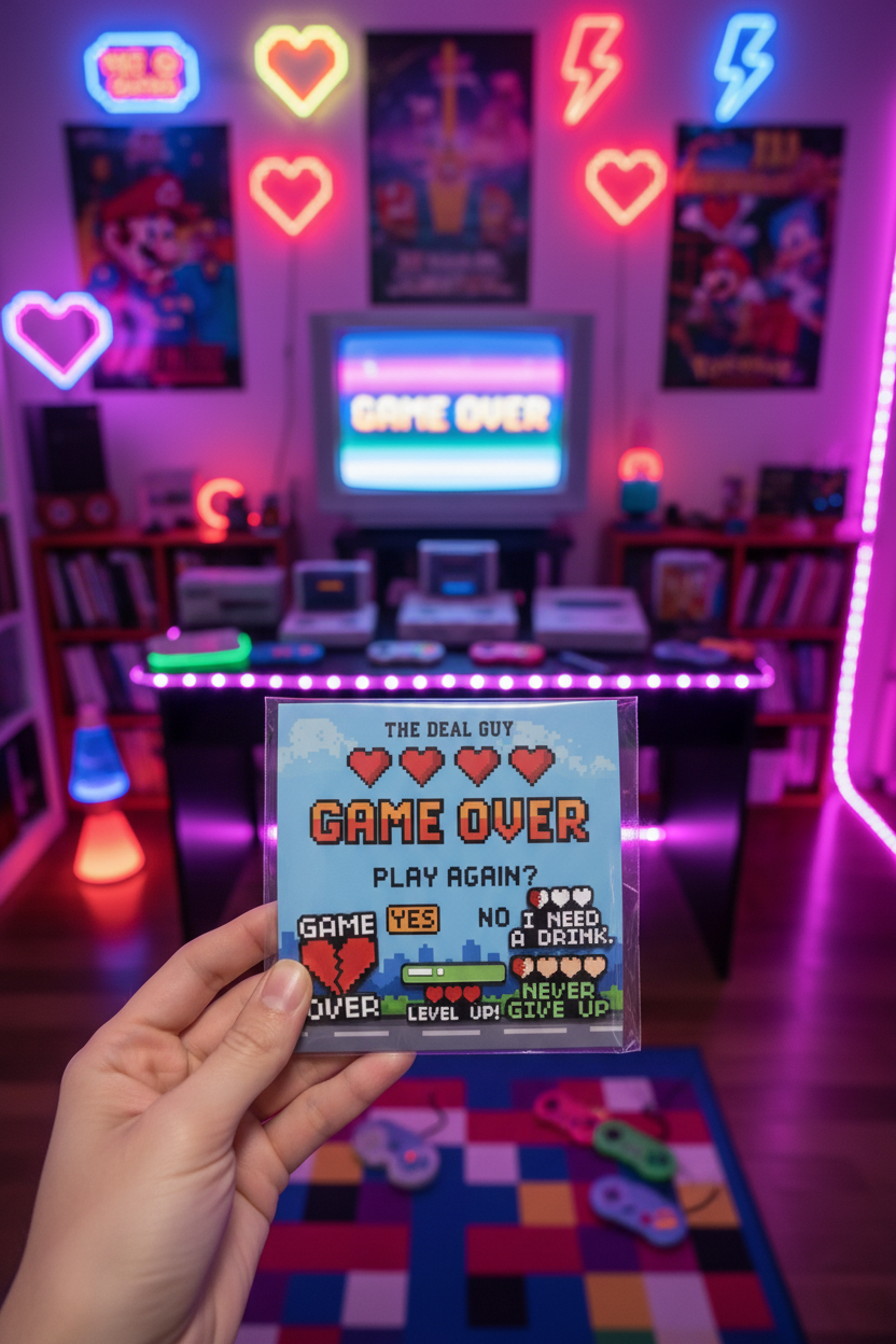 Game Over Gaming Metall Pin Set - Retro Pixel Art Enamel Pins mit Gaming-Motiven