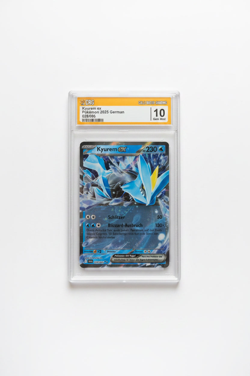 Kyurem ex Karte 028/086 Rivalen des Schicksals 2025 Deutsch – CRG Graded 10 Gem Mint in Schutzcase