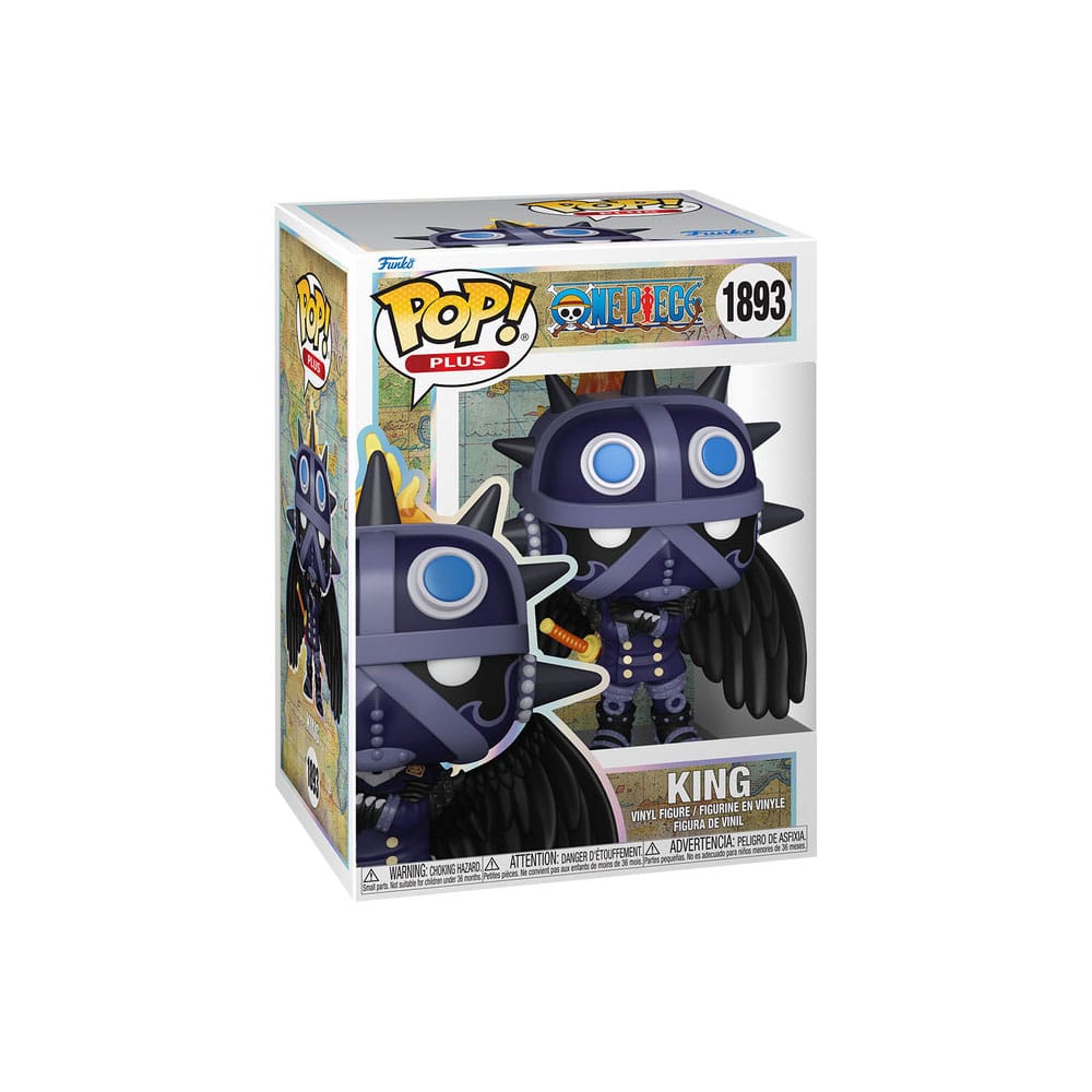Funko POP! Plus One Piece – King Vinyl Figur 9 cm, schwarze Flügel und Maske, Wano Arc
