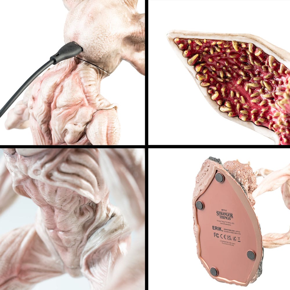 Stranger Things Demogorgon Lampe – USB-C Ladeanschluss Detail
