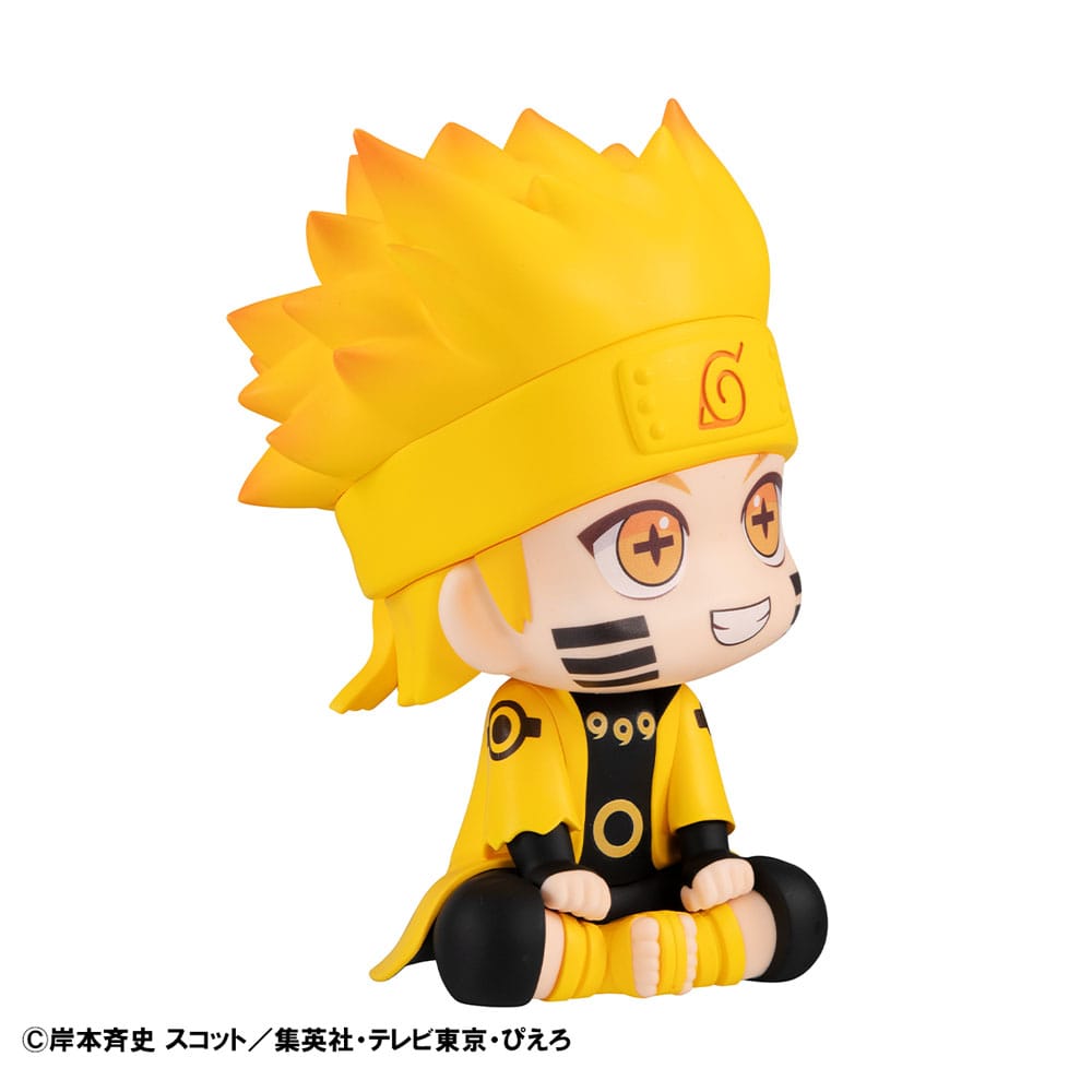 Megahouse Look Up Statue Naruto Uzumaki und Minato Namikaze mit Geschenk
