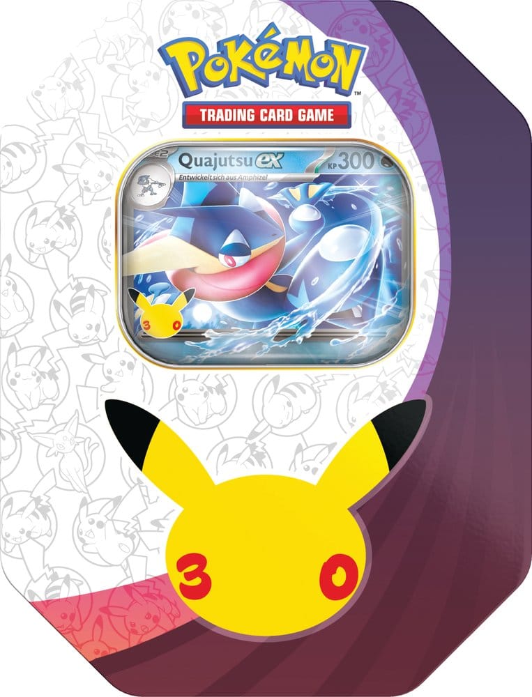 Pokémon TCG 30th Celebration Tin #2 Nacht – Vorderansicht