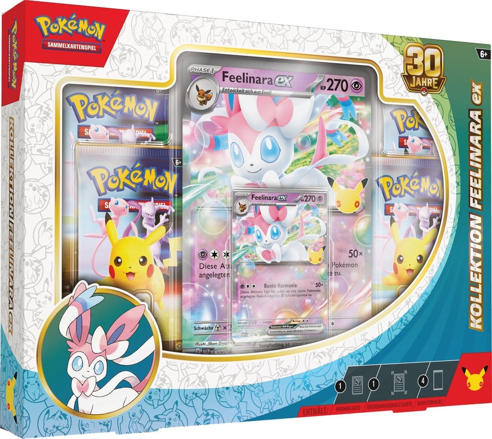 Pokémon TCG 30th Celebration Kollektion Feelinara-ex – Vorderansicht