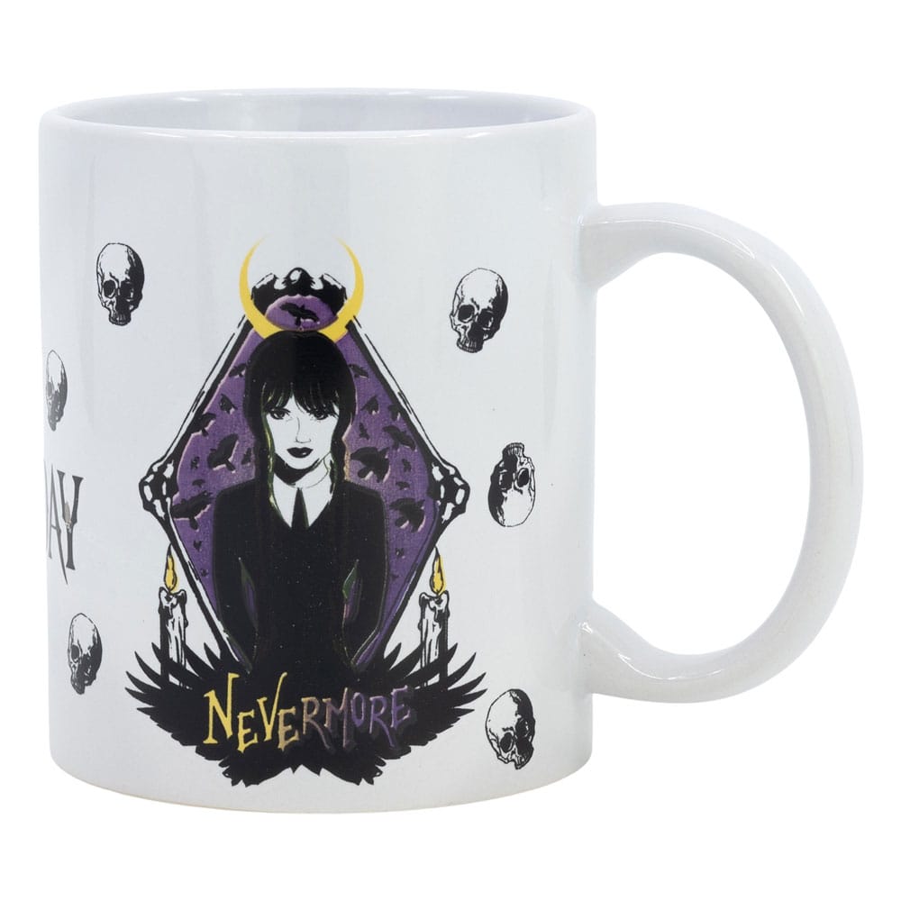 Wednesday Nevermore Tasse 325 ml von Stor – Frontansicht