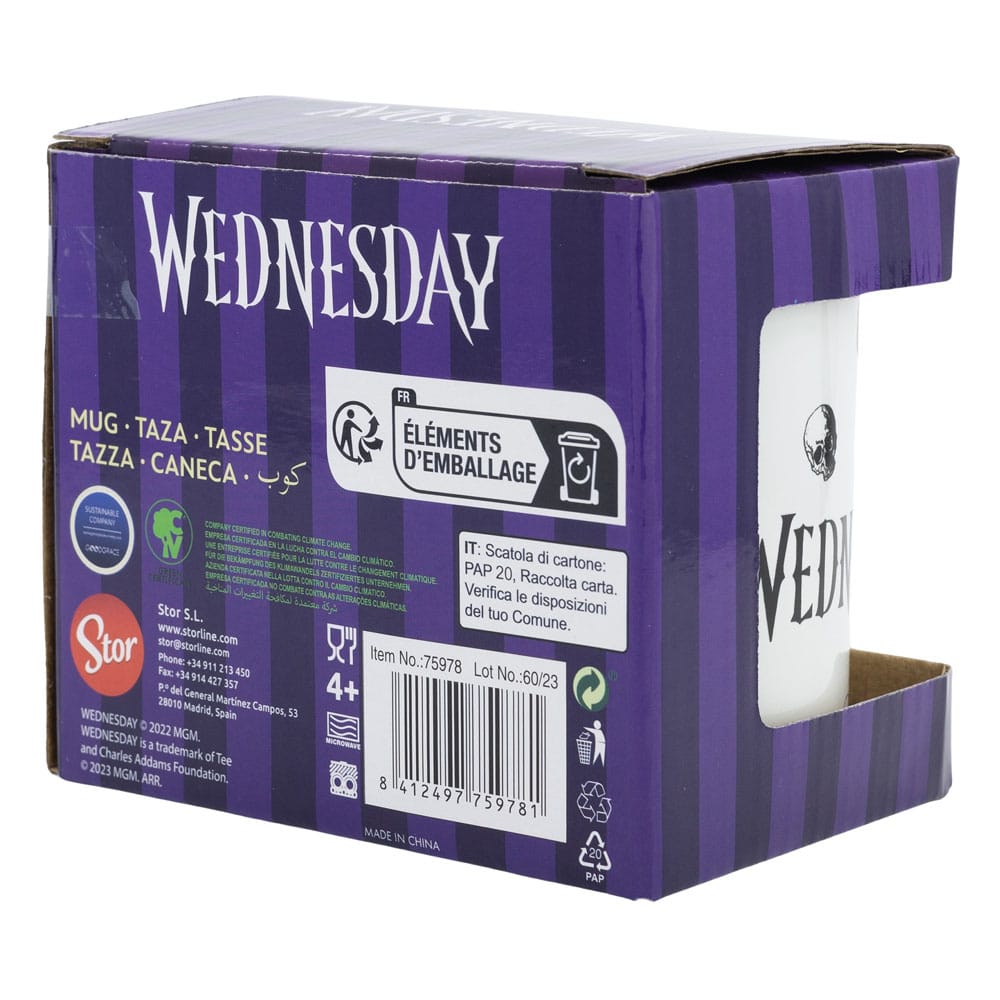 Offiziell lizenzierte Wednesday Tasse mit Nevermore-Design, 325 ml, von Stor